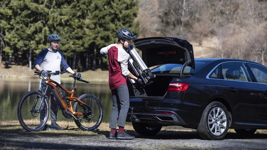 Porte Vélos sur Boule d'Attelage pour 2 vélos XLC Almada - WORK-E XTRA LED 2 EN 1 PLIANT