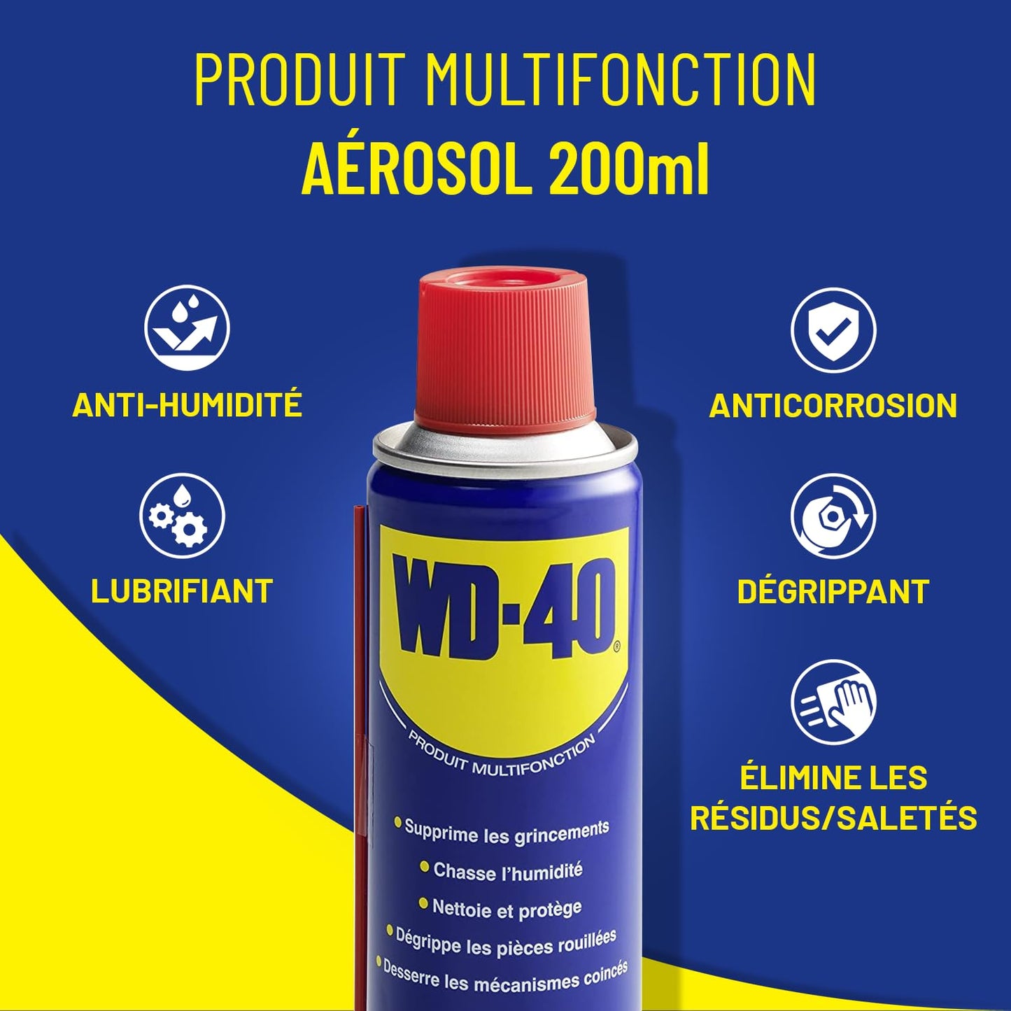 Lubrifiant WD-40 Multifonction 200ml