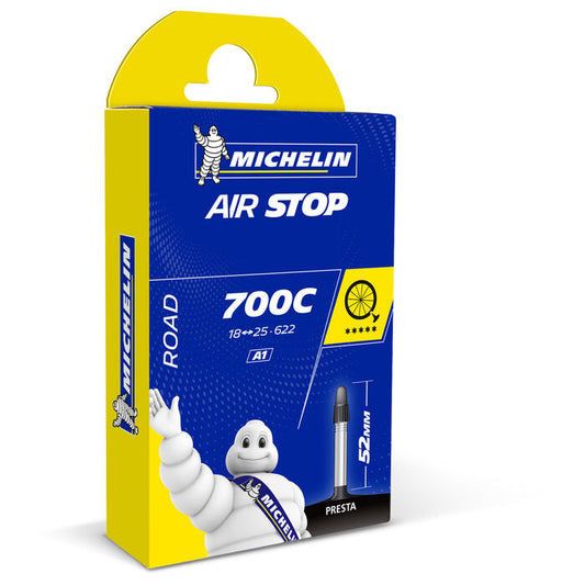 Chambre à air Michelin 700x18-25c Presta 52mm Airstop A1 - Cycles Pilat Sports